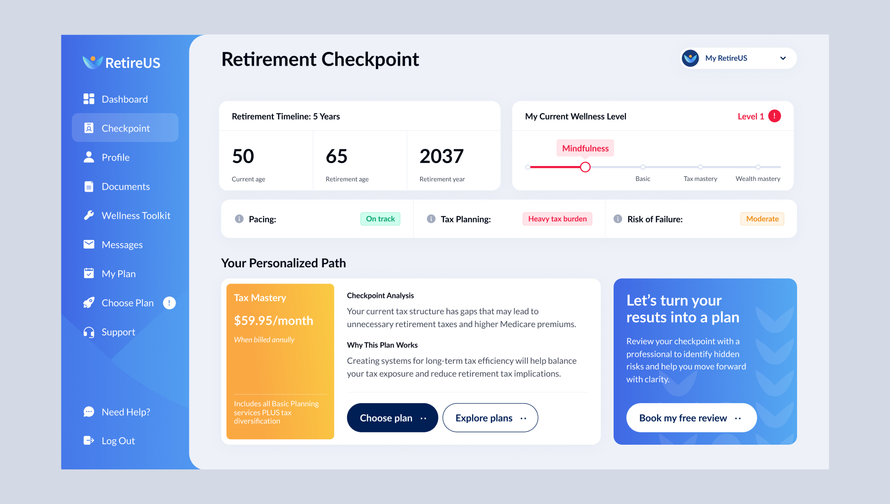 RetireUS retirement planning journey